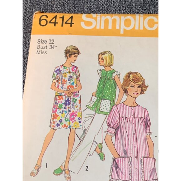 Simplicity Misses Dress Shirt Sewing Pattern sz 12 6414 - uncut - Picture 3 of 3